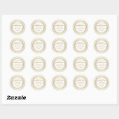 Elegant Gold lijst Spa-labels Ronde Sticker (Vel)