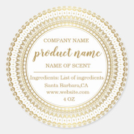 Elegant Gold lijst Spa-labels Ronde Sticker