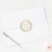 Elegant Gold lijst Spa-labels Ronde Sticker (Envelop)