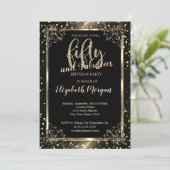 Elegant Gold Lijst, Stip 50e verjaardag Kaart (Staand voorkant)