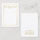 Elegant Gold Lijst Verdien DisplayCard Visitekaartje (Voorkant / Achterkant)