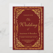 Elegant Gold Lijst | Weddenschap Kaart (Voorkant)