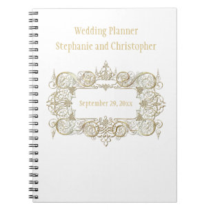 Elegant Gold Lijst Wedding Planner Moeder Bride Notitieboek