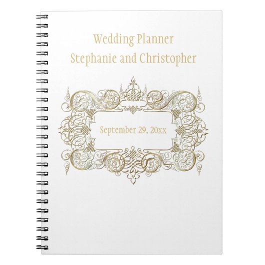 Elegant Gold Lijst Wedding Planner Moeder Bride Notitieboek (Voorkant)