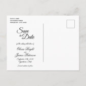 Elegant Gold Lijst Wedding Save the Date Aankondigingskaart (Achterkant)