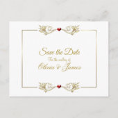 Elegant Gold Lijst Wedding Save the Date Aankondigingskaart (Voorkant)