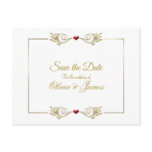 Elegant Gold Lijst Wedding Save the Date