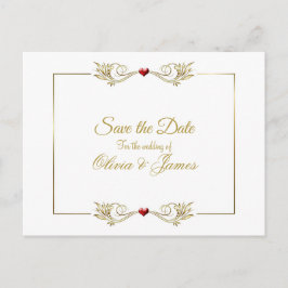 Elegant Gold Lijst Wedding Save the Date Aankondigingskaart