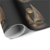 Elegant Gold Line Art Illustration of Longships Cadeaupapier (Rol Hoek)