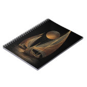 Elegant Gold Line Art Illustration of Longships Notitieboek (Linkerzijde)