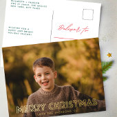 Elegant GOLD LINES Merry Kerstseries Foto Folie Feestdagen Briefkaart