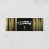 Elegant gold lines Mini Visitekaartje (Voorkant)