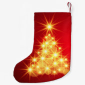 Elegant Gold Lit kerstboomfeestdag Kleine Kerstsok (Achterkant)