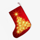 Elegant Gold Lit kerstboomfeestdag Kleine Kerstsok (Achterkant (Hangend))