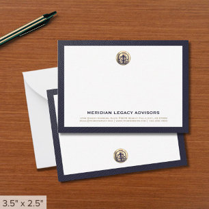 Elegant Gold Logo Business Note Kaart Notitiekaartje