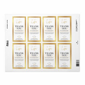 Elegant Gold Logo Business Order Bedankt Etiket (Full Sheet)