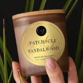 Elegant Gold Logo Business Packaging Productlabel Ronde Sticker