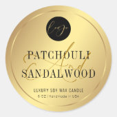 Elegant Gold Logo Business Packaging Productlabel Ronde Sticker (Voorkant)