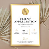 Elegant Gold Logo Client-appreciatiedag Kaart