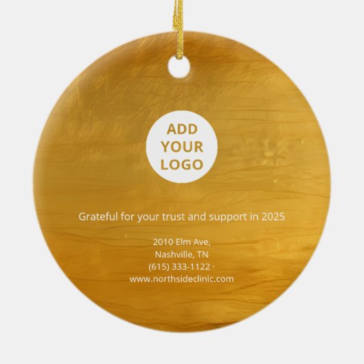 Elegant Gold Logo Ornament for Doctors (Achterkant)