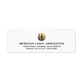 Elegant Gold Logo Retourlabel Etiket (Voorkant)