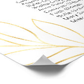 Elegant Gold-loof. Weddenschappen Poster (Hoek)