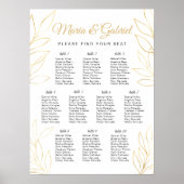 Elegant Gold-loof. Weddenschappen Poster (Voorkant)