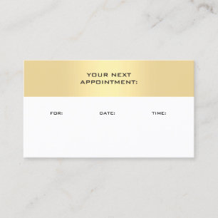 Elegant Gold look Appointherinnering Sjabloon Afsprakenkaartje