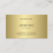 Elegant Gold look Design Simple Moderne Chic Plain Visitekaartje (Voorkant)