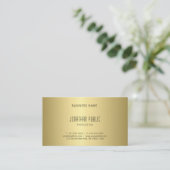 Elegant Gold look Design Simple Moderne Chic Plain Visitekaartje (Staand voorkant)