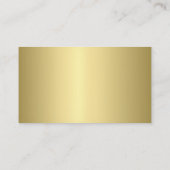 Elegant Gold look Design Simple Moderne Chic Plain Visitekaartje (Achterkant)