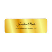 Elegant Gold look Hand Script Moderne Sjabloon Etiket (Voorkant)