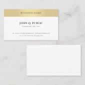 Elegant Gold look minimalistisch Sjabloon Moderne Visitekaartje (Voorkant / Achterkant)