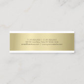 Elegant Gold look Modern Clean Plain Professional Mini Visitekaartje (Achterkant)