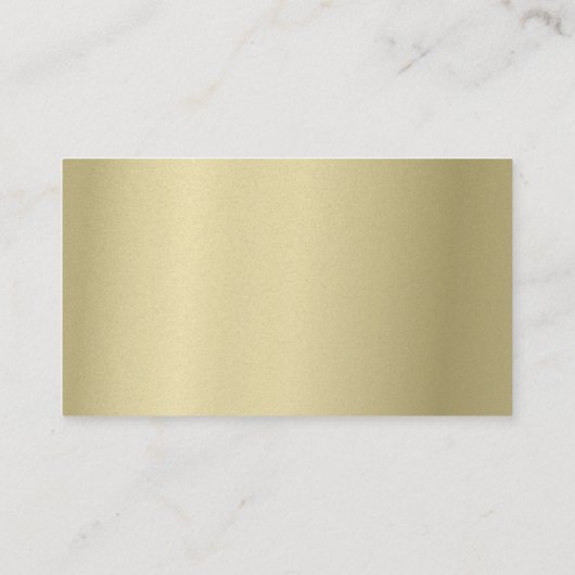 Elegant Gold look Modern Creative Plain Luxe Visitekaartje (Achterkant)
