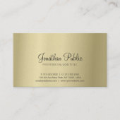 Elegant Gold look Modern Creative Plain Luxe Visitekaartje (Voorkant)