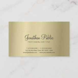 Elegant Gold look Modern Creative Plain Luxe Visitekaartje