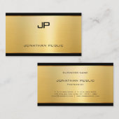 Elegant Gold Look Modern Luxury Sjabloon Trendy Visitekaartje (Voorkant / Achterkant)