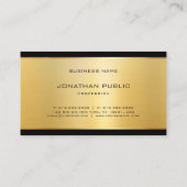 Elegant Gold Look Modern Luxury Sjabloon Trendy Visitekaartje (Achterkant)