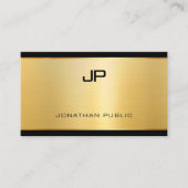 Elegant Gold Look Modern Luxury Sjabloon Trendy Visitekaartje (Voorkant)