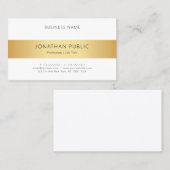 Elegant Gold look Modern minimalistisch Profession Visitekaartje (Voorkant / Achterkant)
