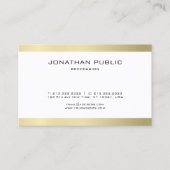 Elegant Gold look Modern Simple Plain Trendy Luxe Visitekaartje (Voorkant)