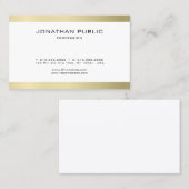 Elegant Gold look Modern Simple Plain Trendy Luxe Visitekaartje (Voorkant / Achterkant)