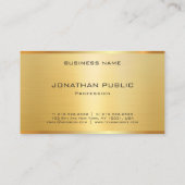 Elegant Gold look Moderne professionele Sjabloon Visitekaartje (Achterkant)