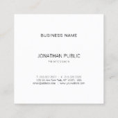 Elegant Gold look Plain Modern minimalist Vierkante Visitekaartje (Achterkant)