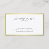 Elegant Gold look Professional Modern Plain Luxe Visitekaartje (Voorkant)