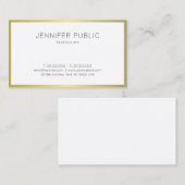Elegant Gold look Professional Modern Plain Luxe Visitekaartje (Voorkant / Achterkant)