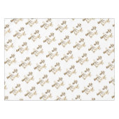 Elegant Gold Look Script Gelukkig Nieuwjaar Tafelkleed (Voorkant (Horizontaal))