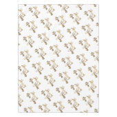 Elegant Gold Look Script Gelukkig Nieuwjaar Tafelkleed (Voorkant)