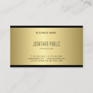 Elegant Gold Look Strak Modern Creative Plain Luxe Visitekaartje
